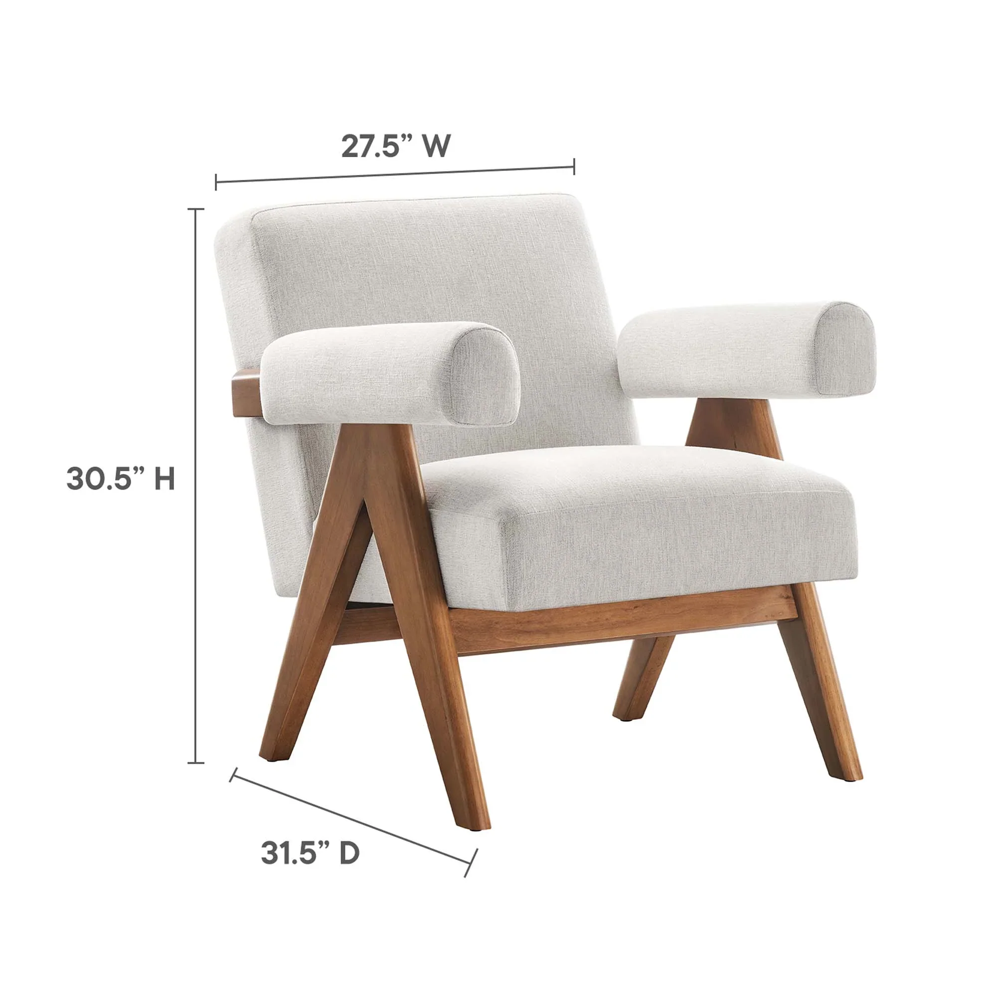 Lyra Fabric Armchair Set of 2 - Image 9