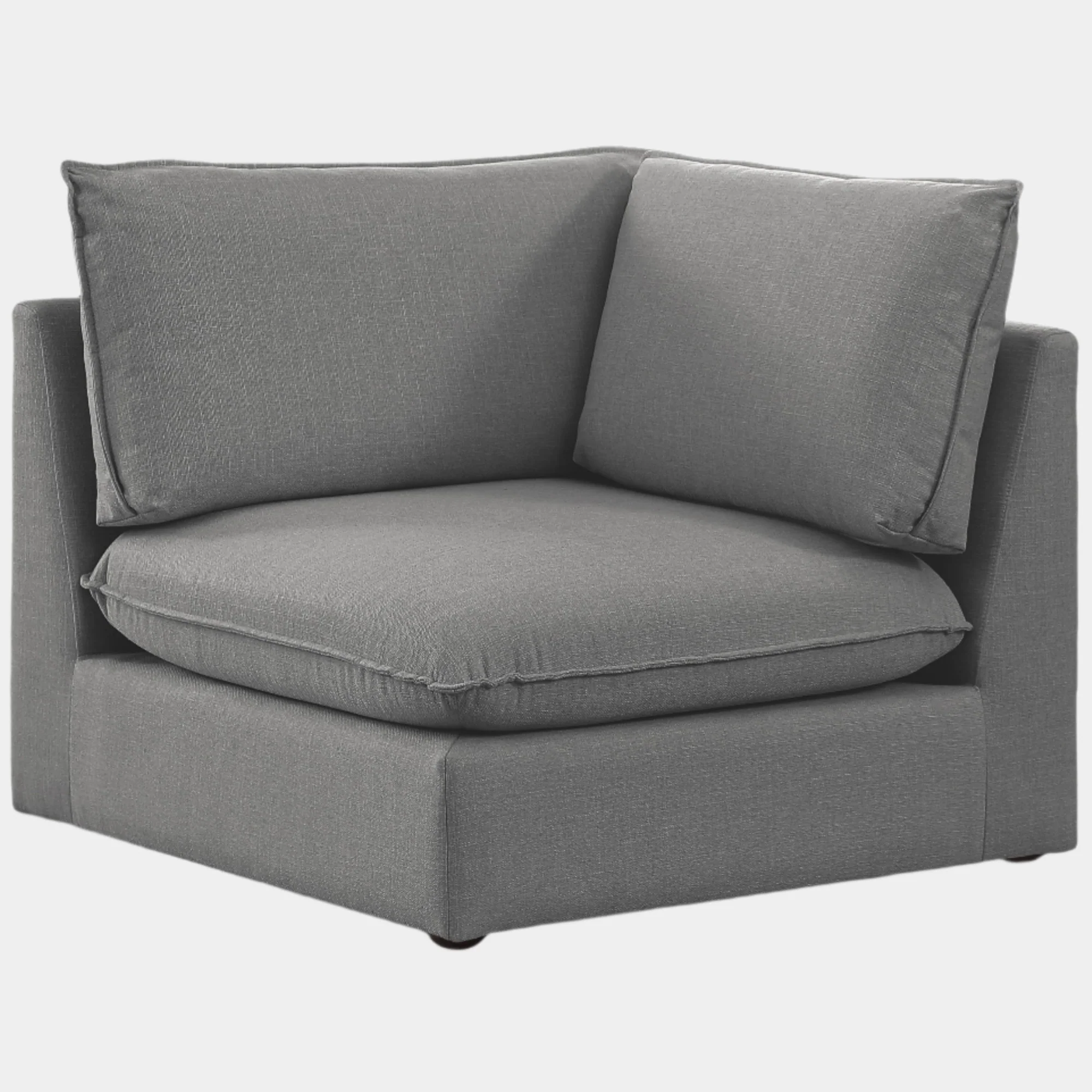 Mackenzie Linen Textured Fabric Upholstered Corner Modular Chair