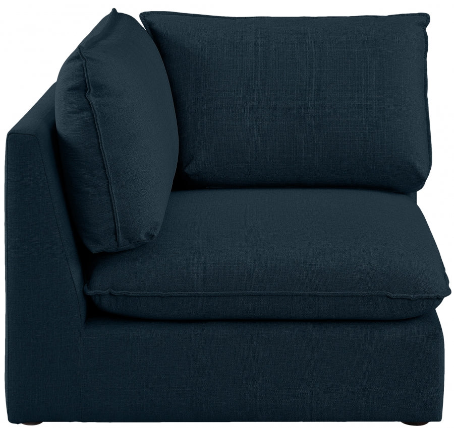 Mackenzie Linen Textured Fabric Upholstered Corner Modular Chair - Image 12