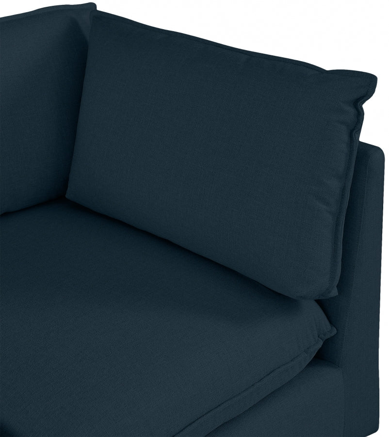 Mackenzie Linen Textured Fabric Upholstered Corner Modular Chair - Image 13
