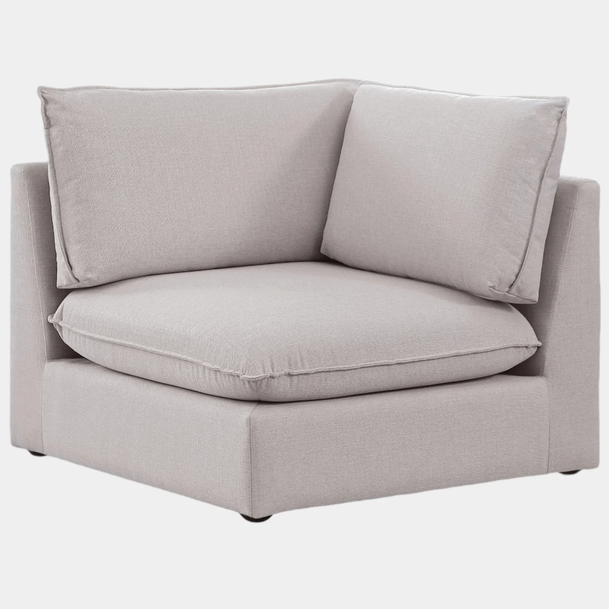 Mackenzie Linen Textured Fabric Upholstered Corner Modular Chair - Image 17