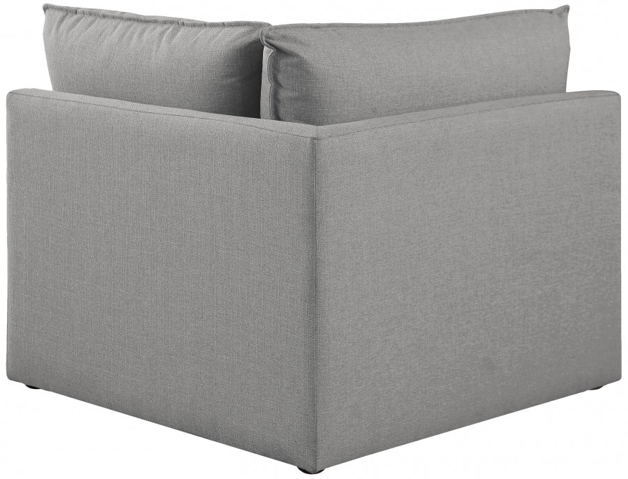 Mackenzie Linen Textured Fabric Upholstered Corner Modular Chair - Image 3