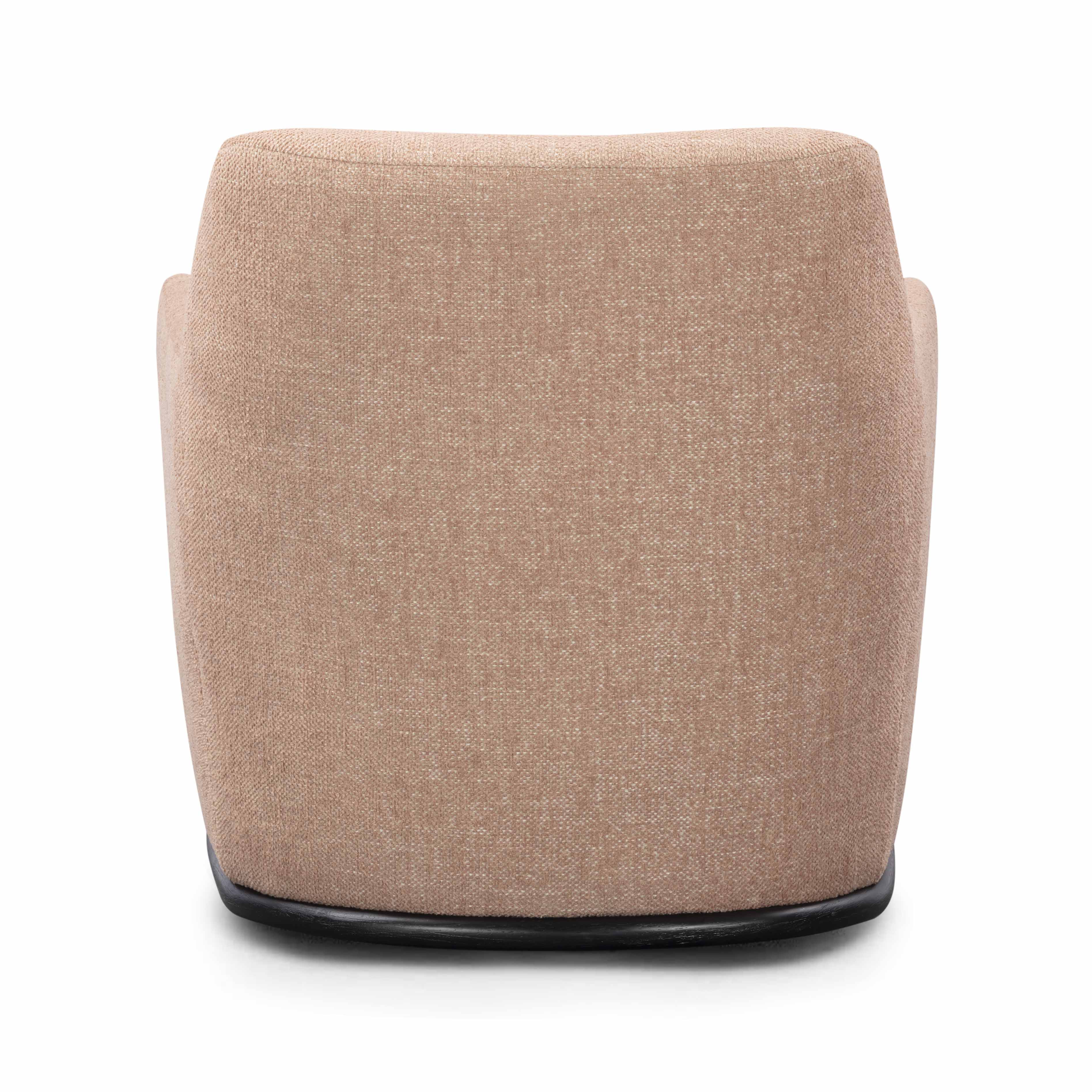 Mado Peach Textured Contract-Grade Fabric Swivel Accent Chair - Image 5
