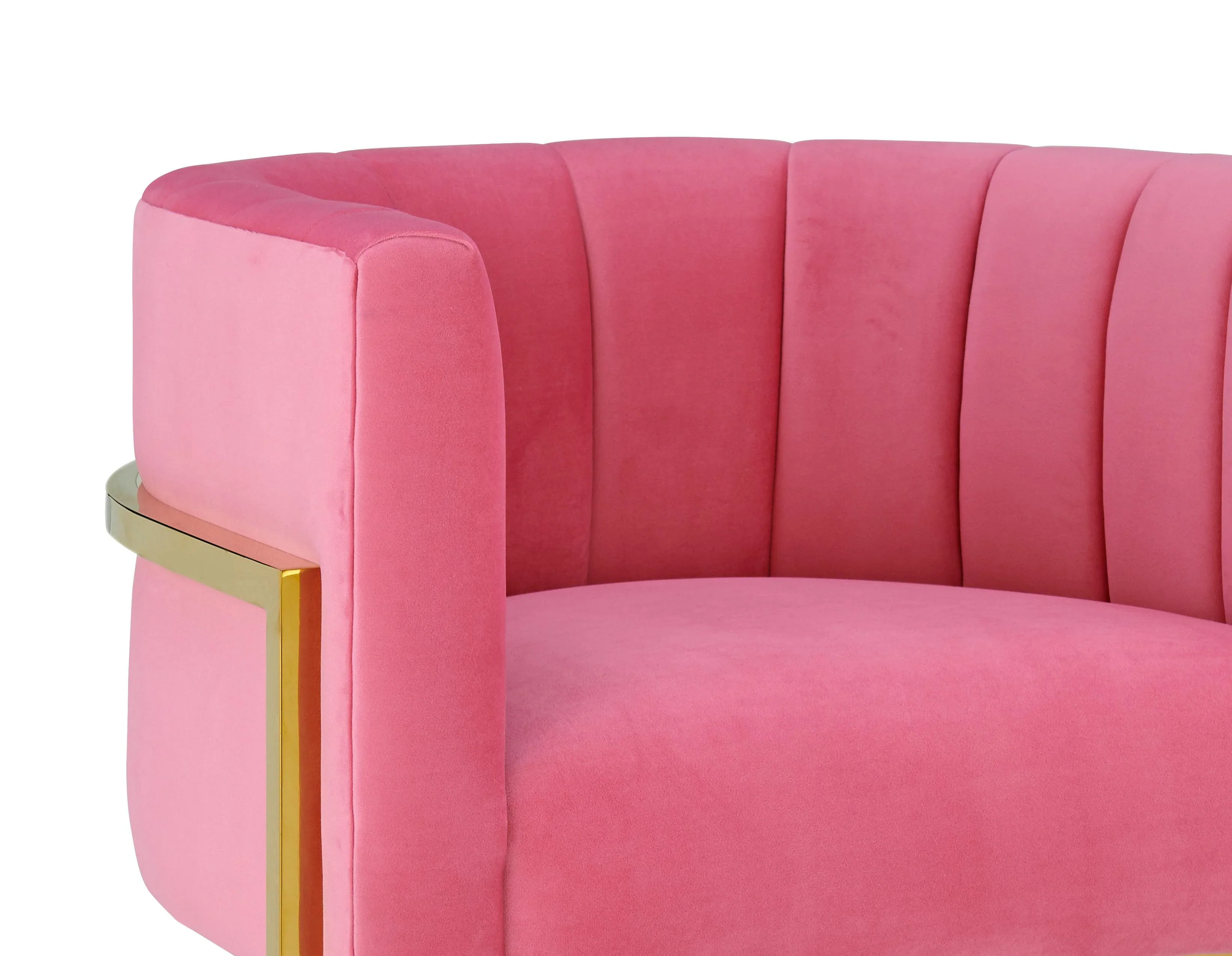 Magnolia Performance Velvet Accent Chair - Gold Base - Image 11