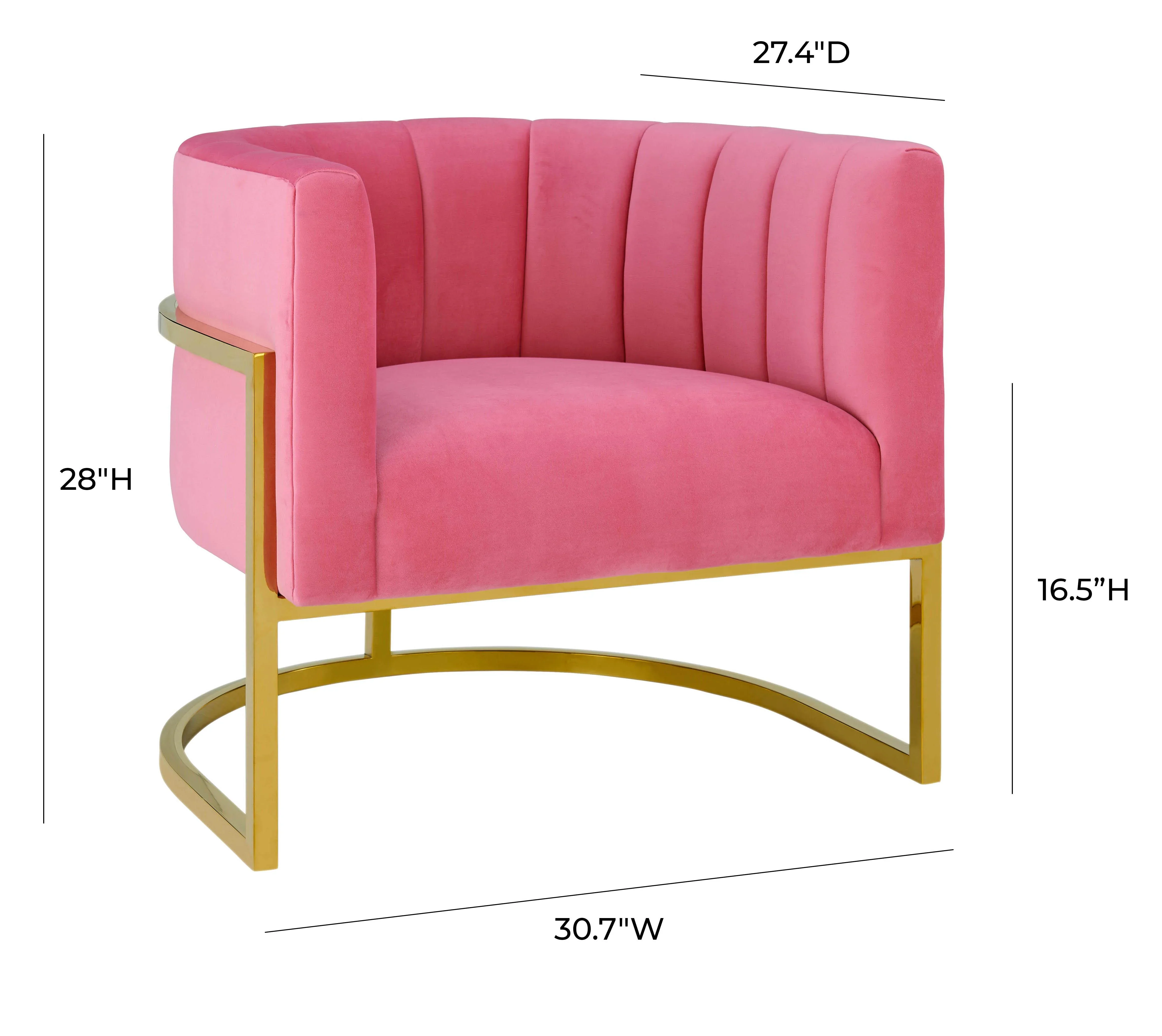 Magnolia Performance Velvet Accent Chair - Gold Base - Image 12