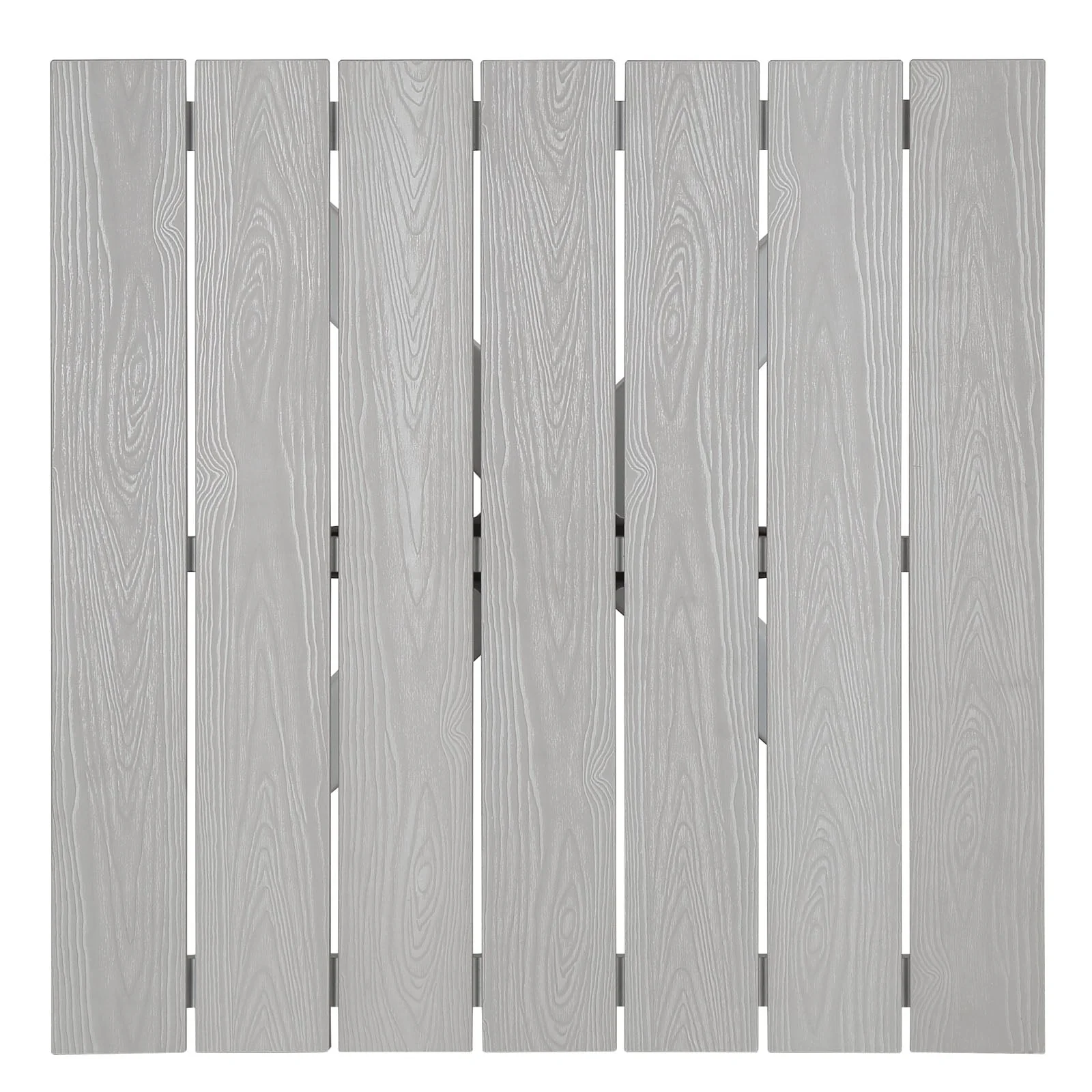 Maine 28" Outdoor Patio Dining Table in White Light Gray - Image 3