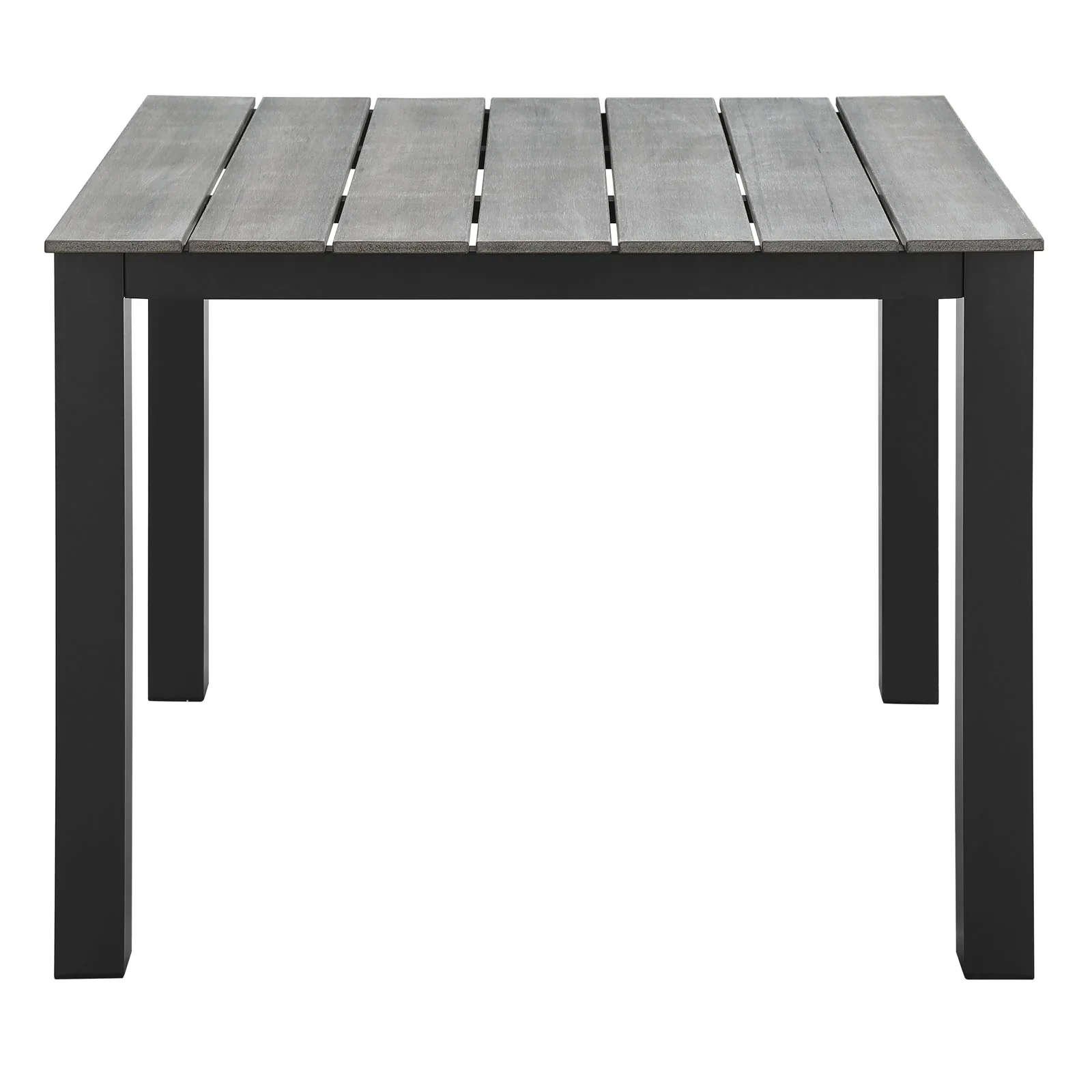 Maine 5 Piece Outdoor Patio Dining Set in Brown Gray - Image 6