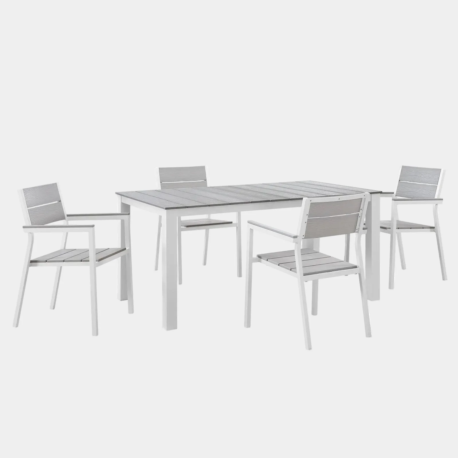 Maine 5 Piece Outdoor Patio Dining Set - Image 8