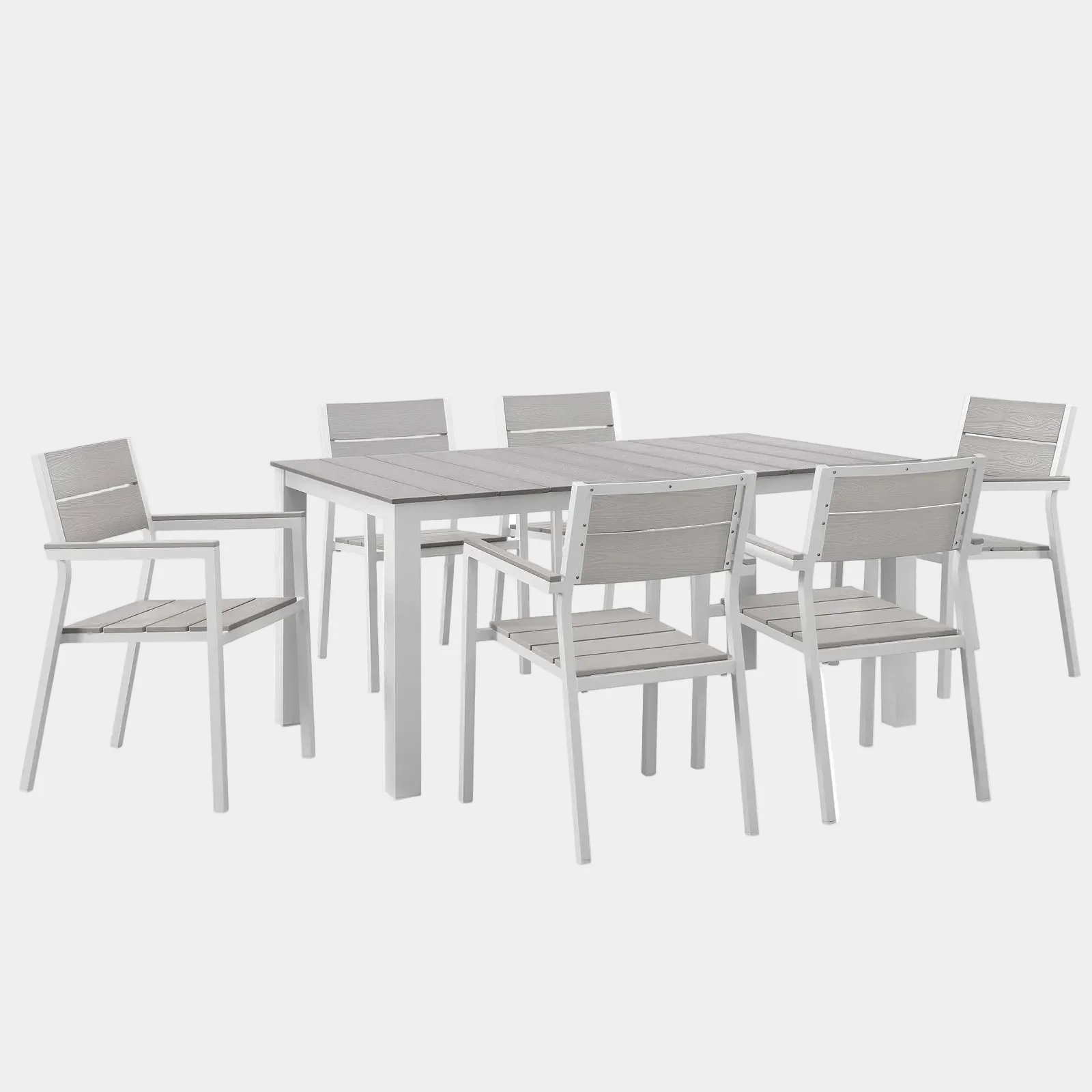 Maine 7 Piece Outdoor Patio Dining Set - Image 8