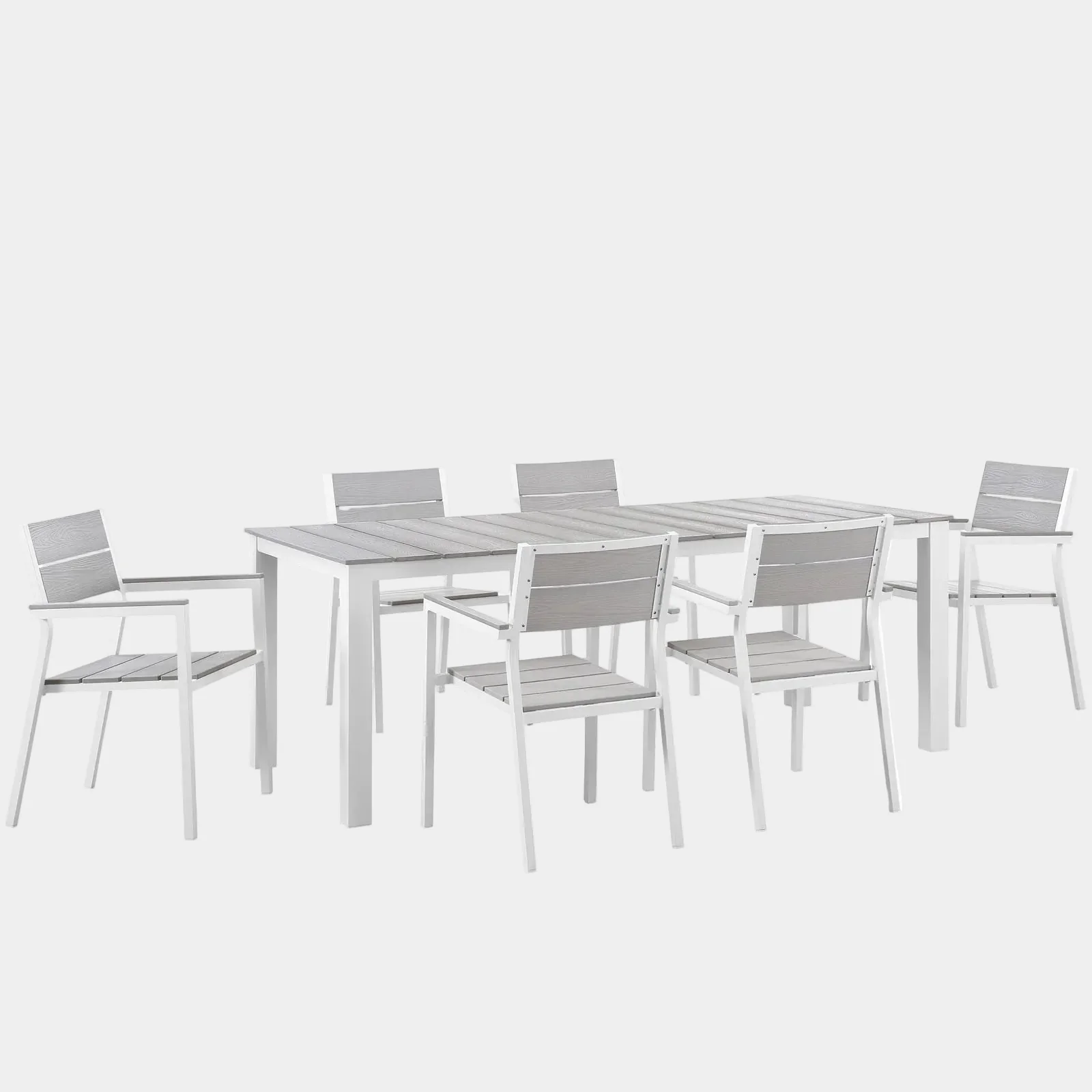 Maine 7 Piece Outdoor Patio Dining Set - Image 8