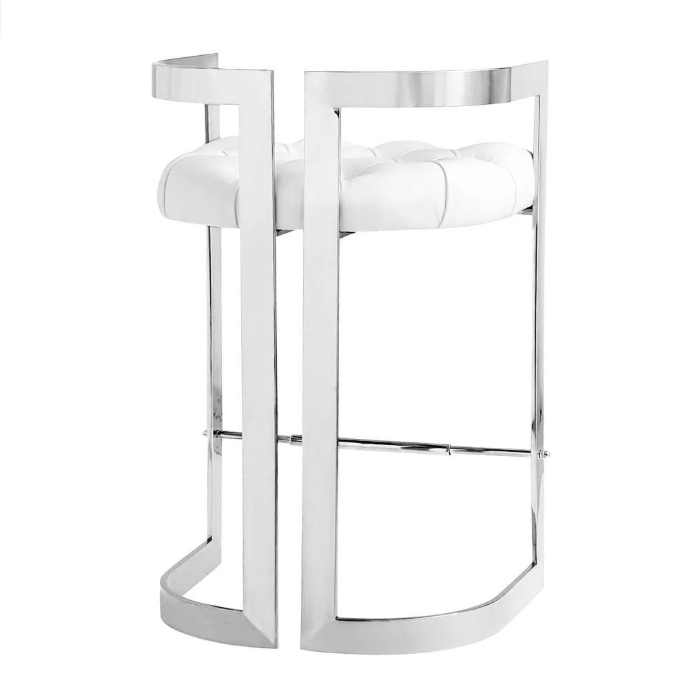 Majestic Counter Chair: White Leatherette - Image 2