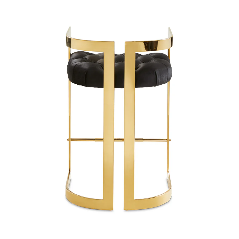 Majestic Gold Counter Chair: Black Velvet - Image 3
