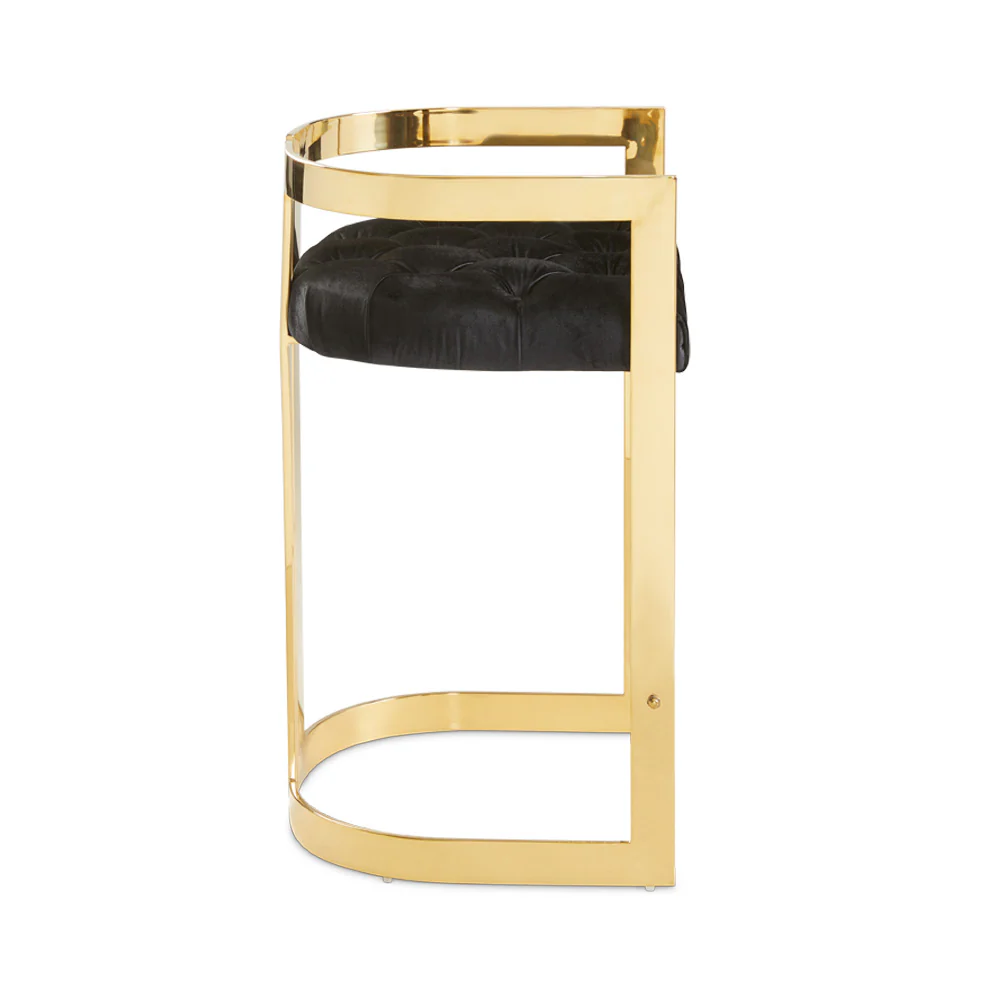 Majestic Gold Counter Chair: Black Velvet - Image 4