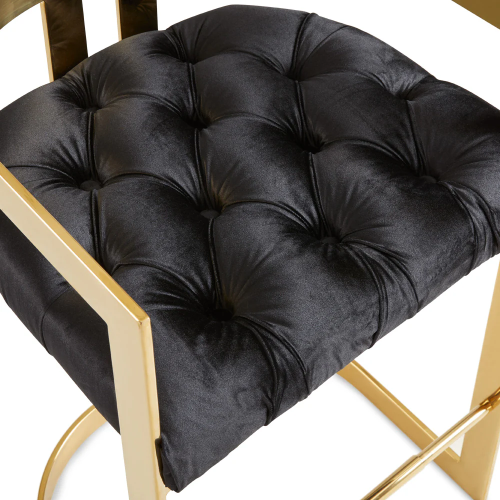 Majestic Gold Counter Chair: Black Velvet - Image 7