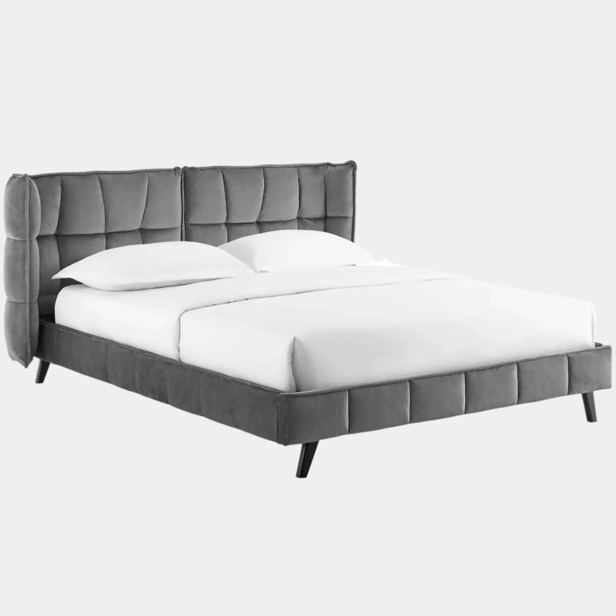 Makenna Performance Velvet Queen Platform Bed