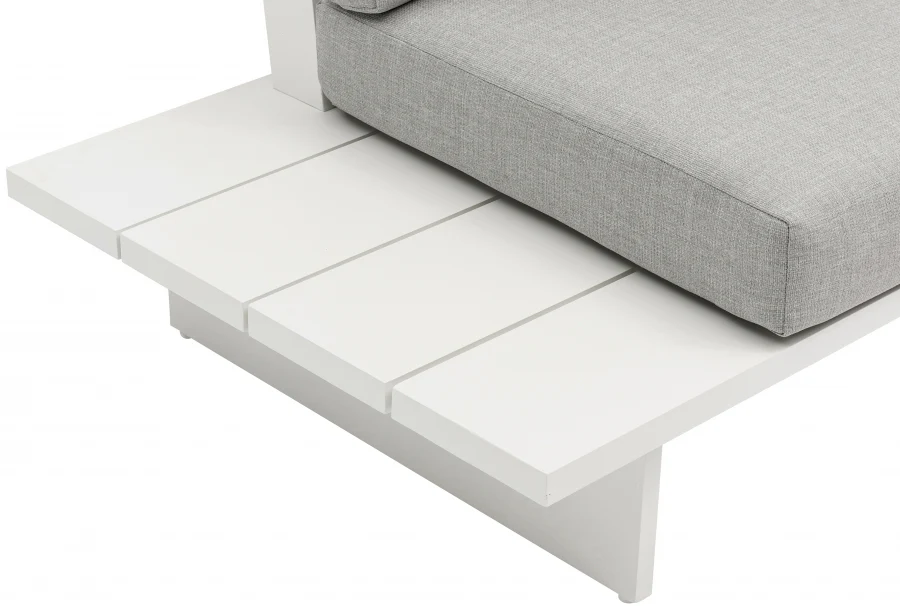 Maldives 129.5" Water Resistant Fabric Upholstered Outdoor Patio 5pc. Modular Sectional - Image 6