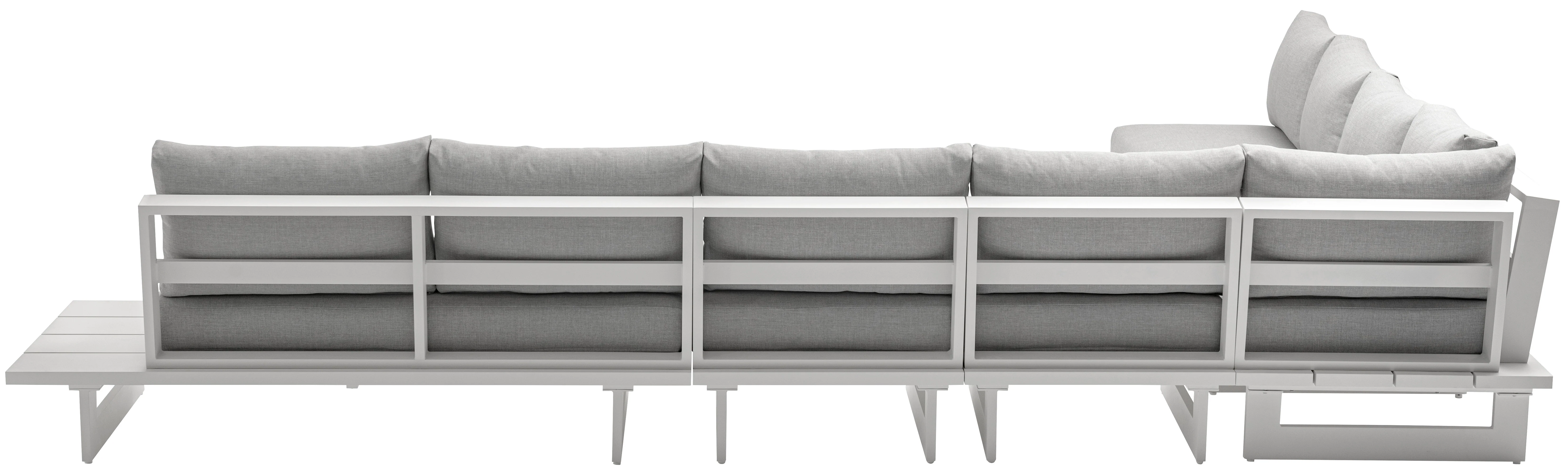 Maldives 157" Water Resistant Fabric Upholstered Outdoor Patio 7pc. Modular Sectional - Image 4
