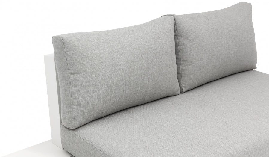 Maldives 157" Water Resistant Fabric Upholstered Outdoor Patio 7pc. Modular Sectional - Image 7