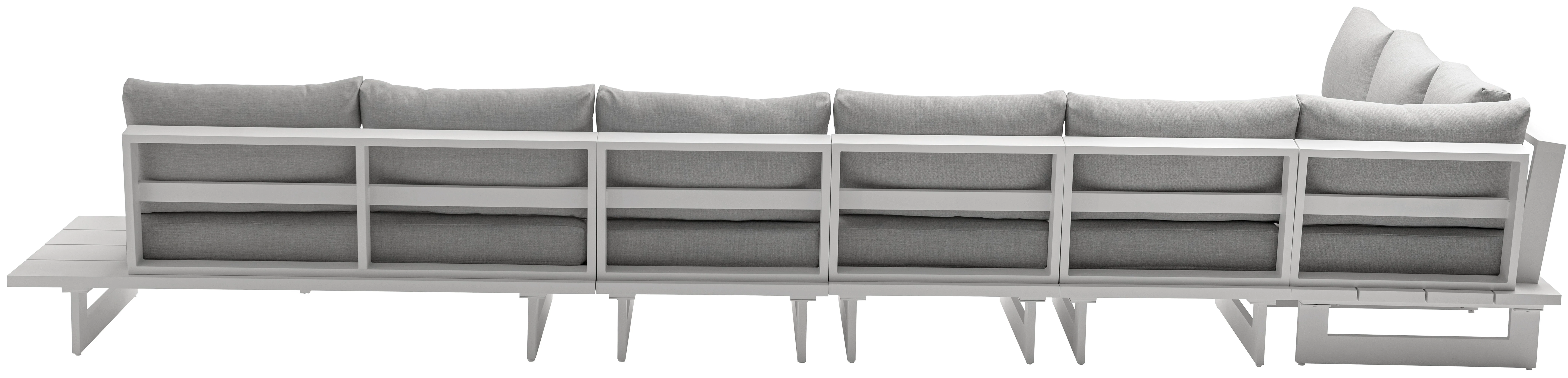 Maldives 184.5" Water Resistant Fabric Upholstered Outdoor Patio 6pc. Modular Sectional - Image 4