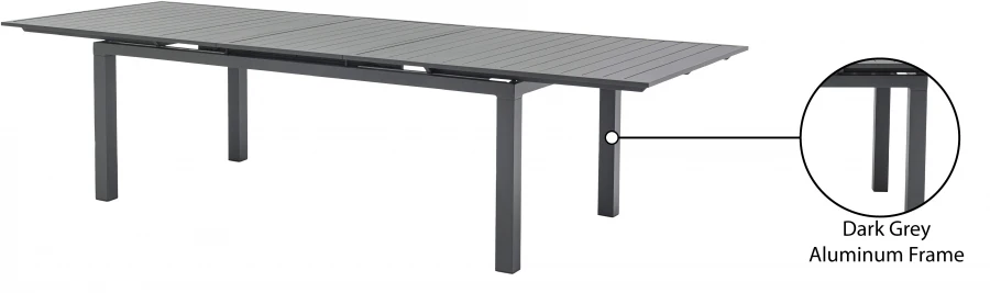 Maldives 95.5" Aluminum Outdoor Patio Dining Table - Image 15