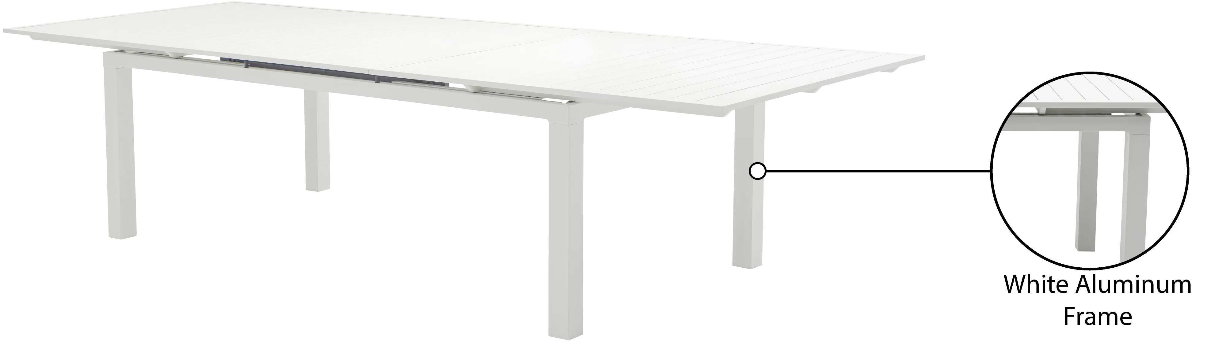 Maldives 95.5" Aluminum Outdoor Patio Dining Table - Image 29