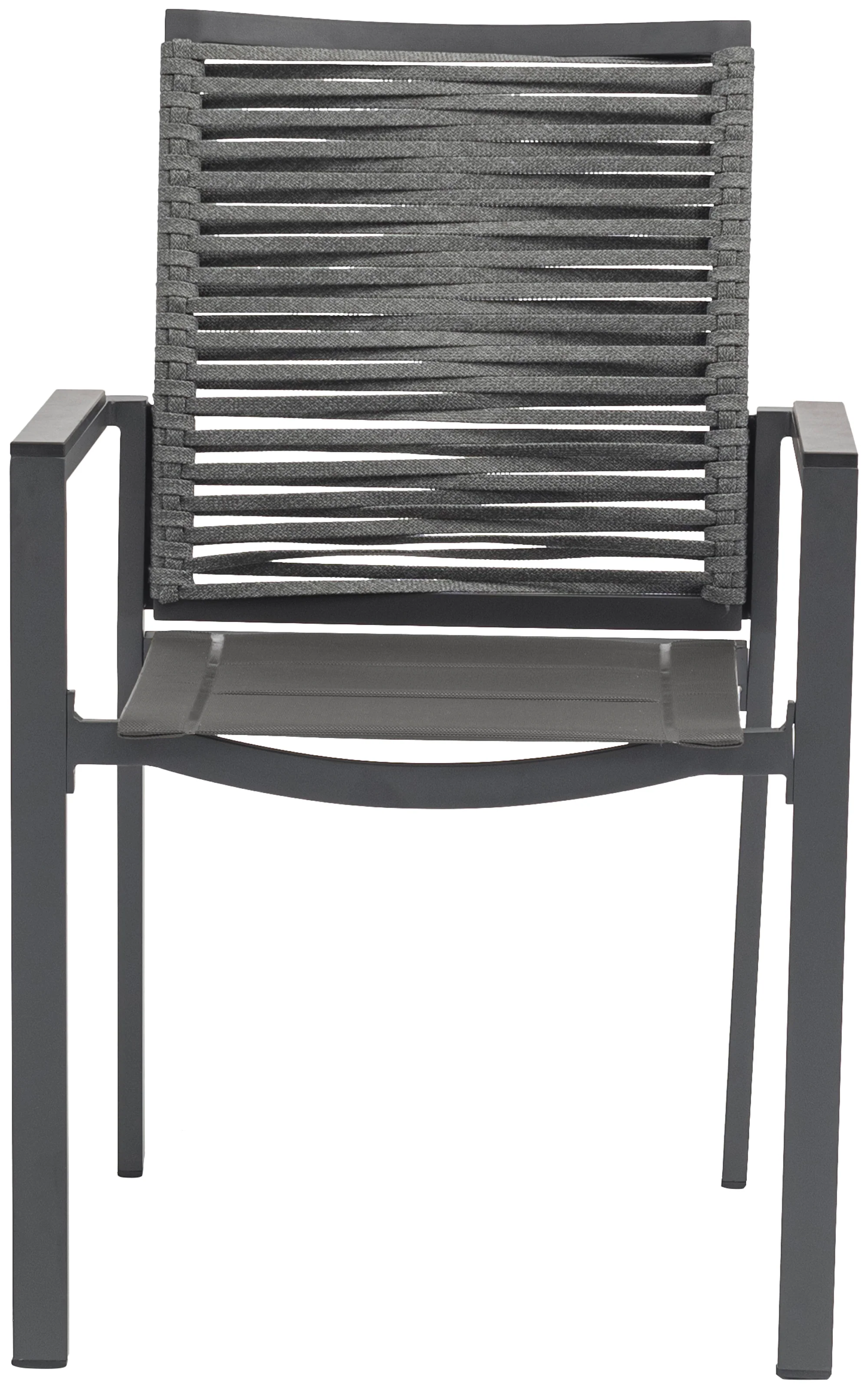 Maldives Mesh And Rope Fabric Outdoor Patio Dining Arm Chair - Image 5
