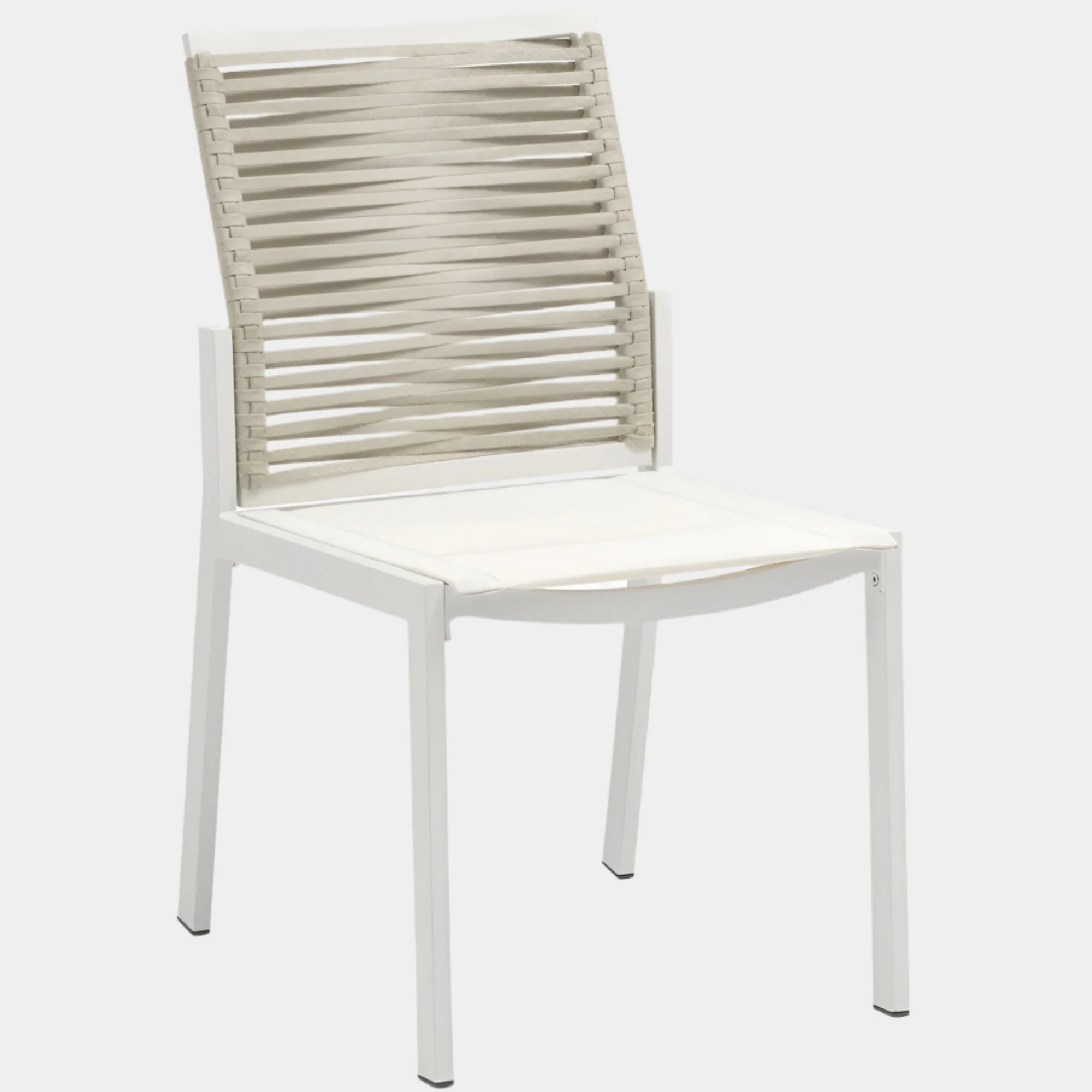 Maldives Mesh And Rope Fabric Outdoor Patio Dining Side Chair - Image 12