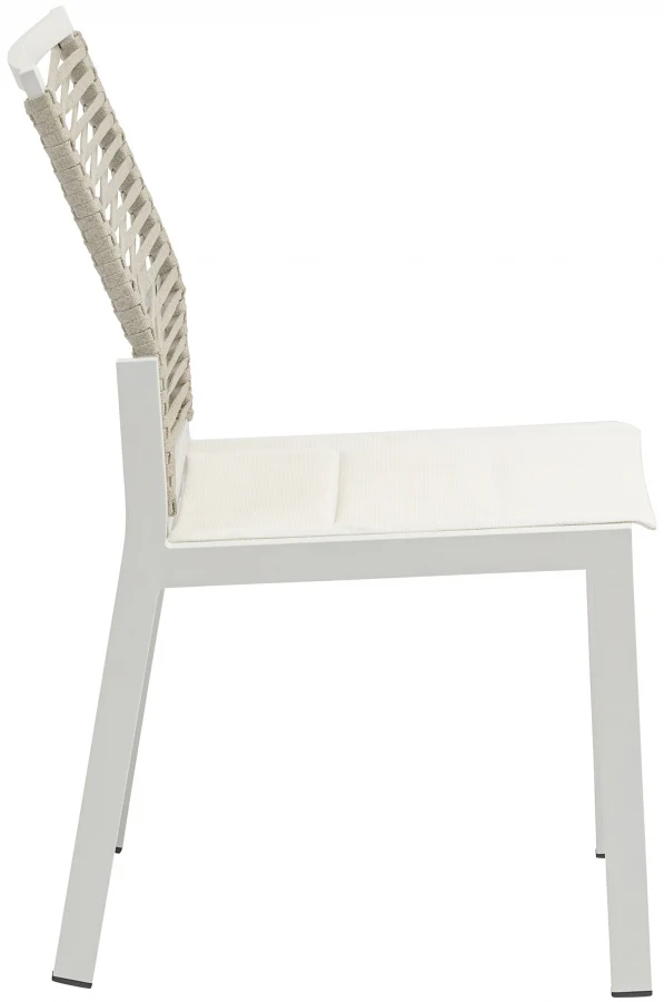 Maldives Mesh And Rope Fabric Outdoor Patio Dining Side Chair - Image 17
