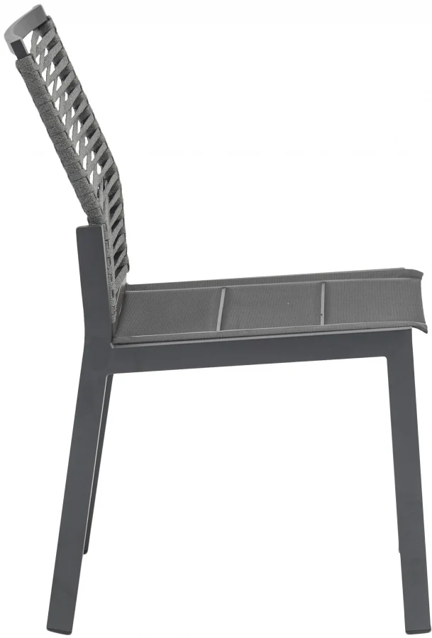 Maldives Mesh And Rope Fabric Outdoor Patio Dining Side Chair - Image 6