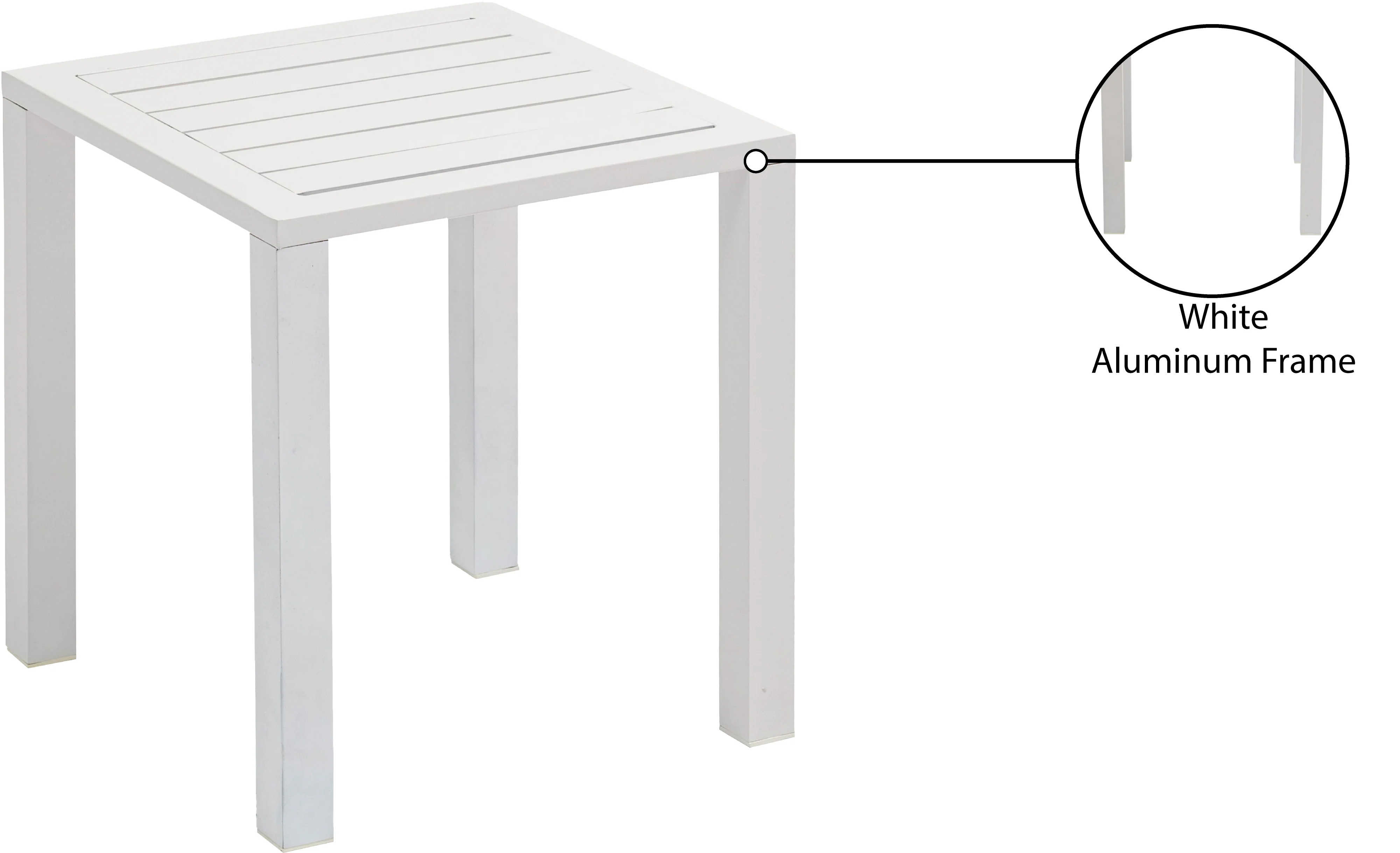 Maldives Aluminum Outdoor Patio End Table - Image 14