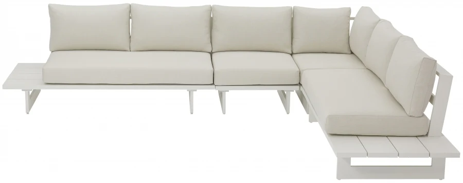 Maldives 102" Water Resistant Fabric Upholstered Outdoor Patio 4pc. Modular Sectional - Image 16