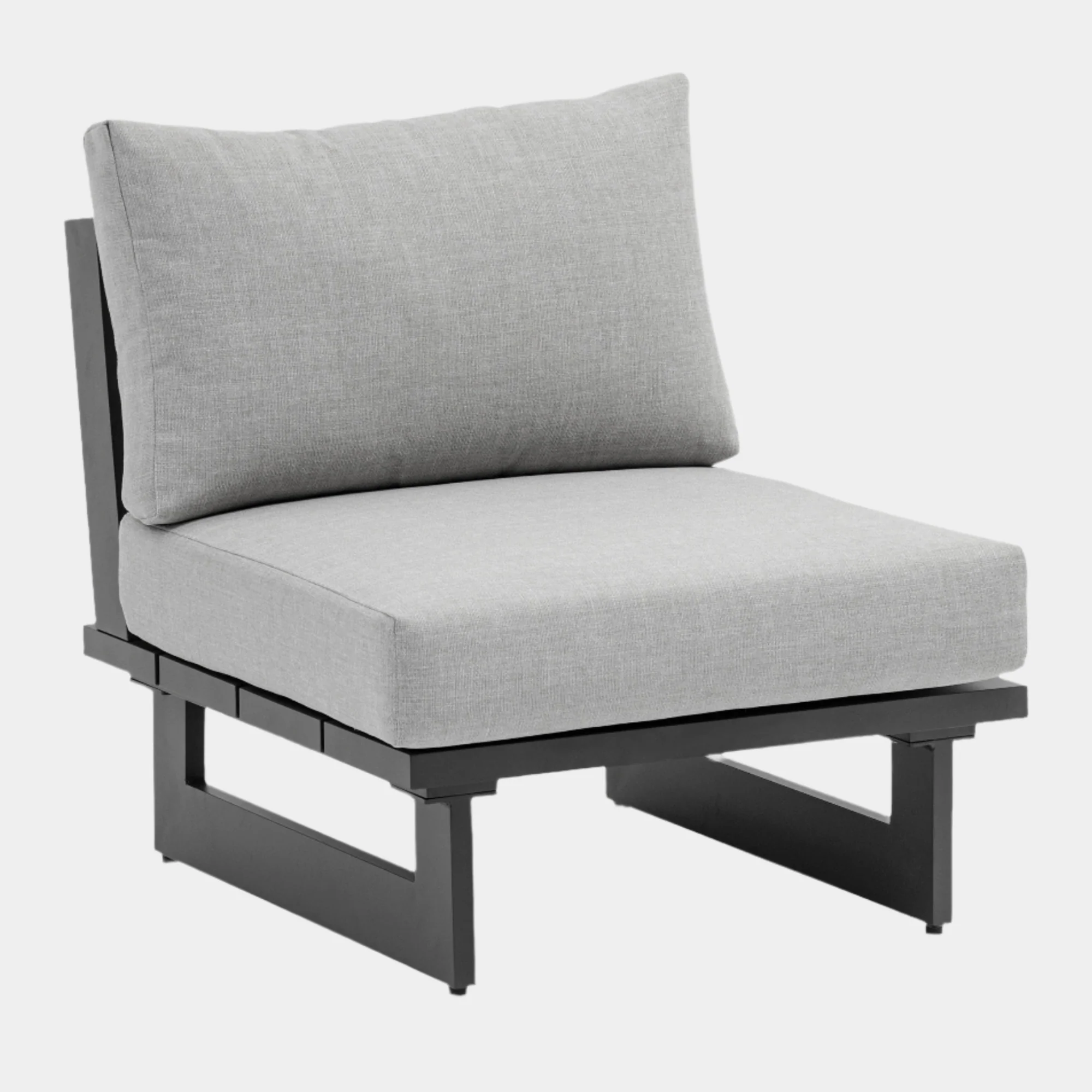 Maldives Water Resistant Fabric Upholstered Outdoor Patio Modular Armless Chair