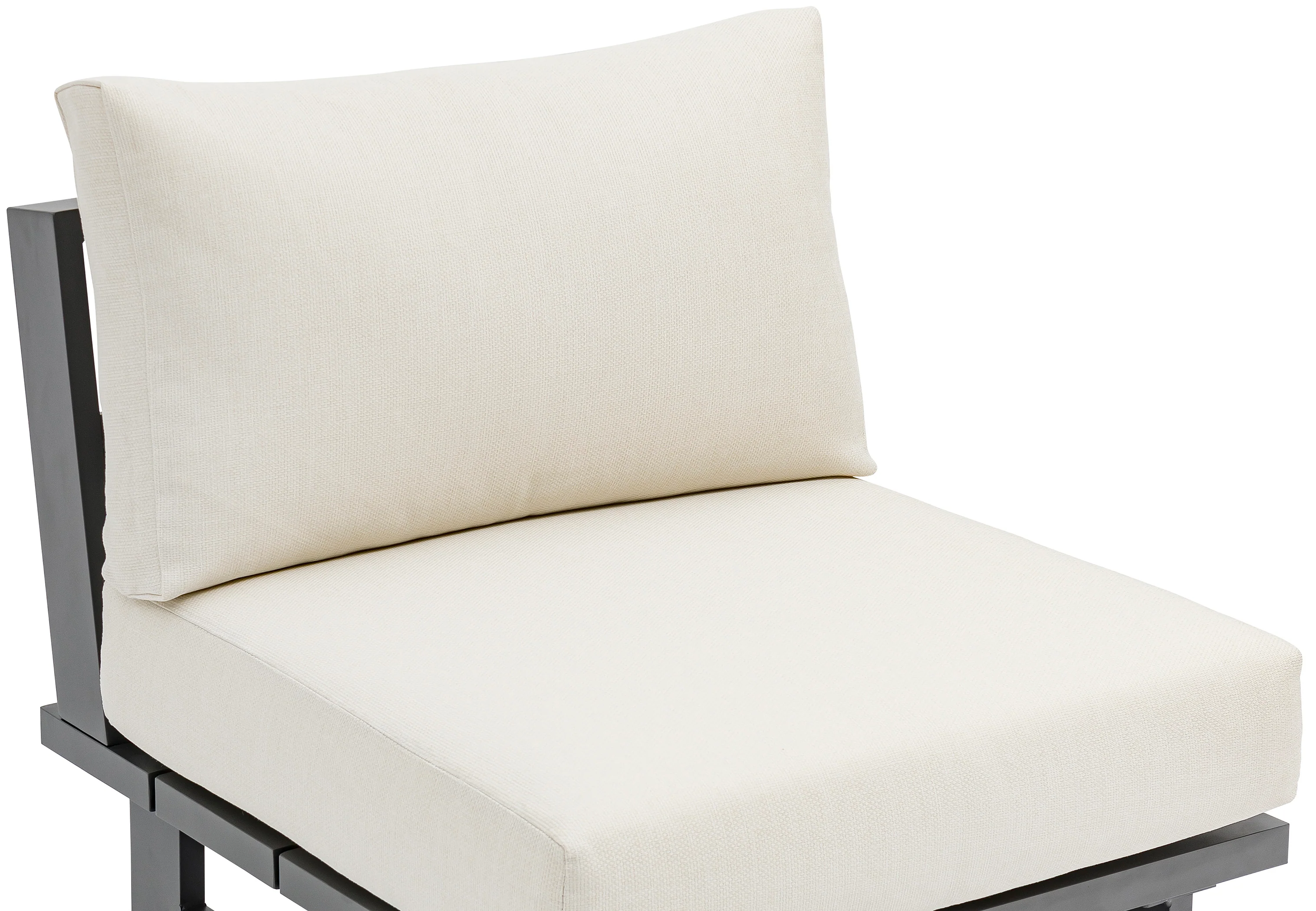 Maldives Water Resistant Fabric Upholstered Outdoor Patio Modular Armless Chair - Image 18