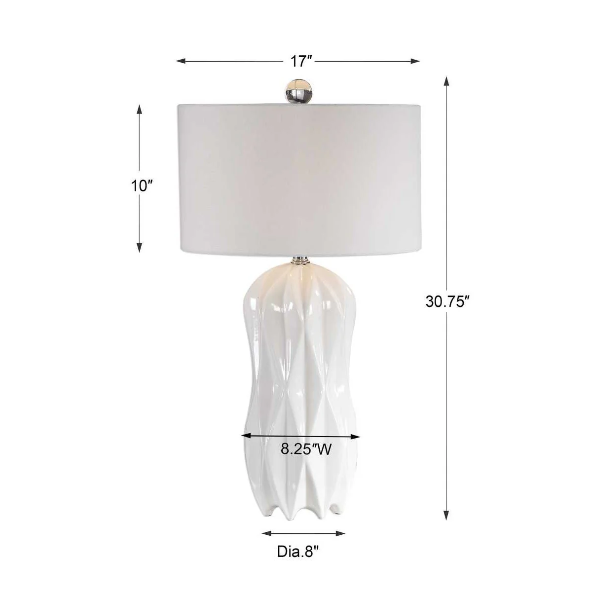 Malena Table Lamp, White - Image 8