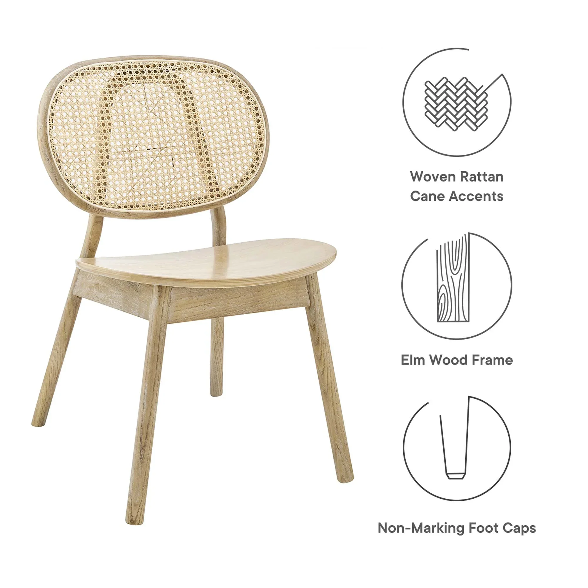 Malina Wood Dining Side Chair Set of 2 - Image 7