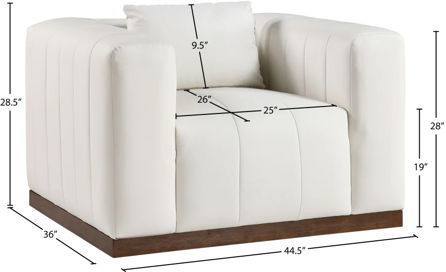 Mallina Vegan Leather Upholstered Accent Chair - Image 8