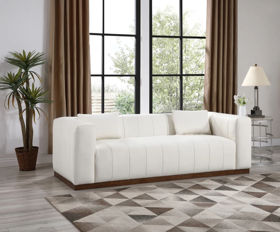 Mallina Vegan Leather Upholstered Sofa - Image 10