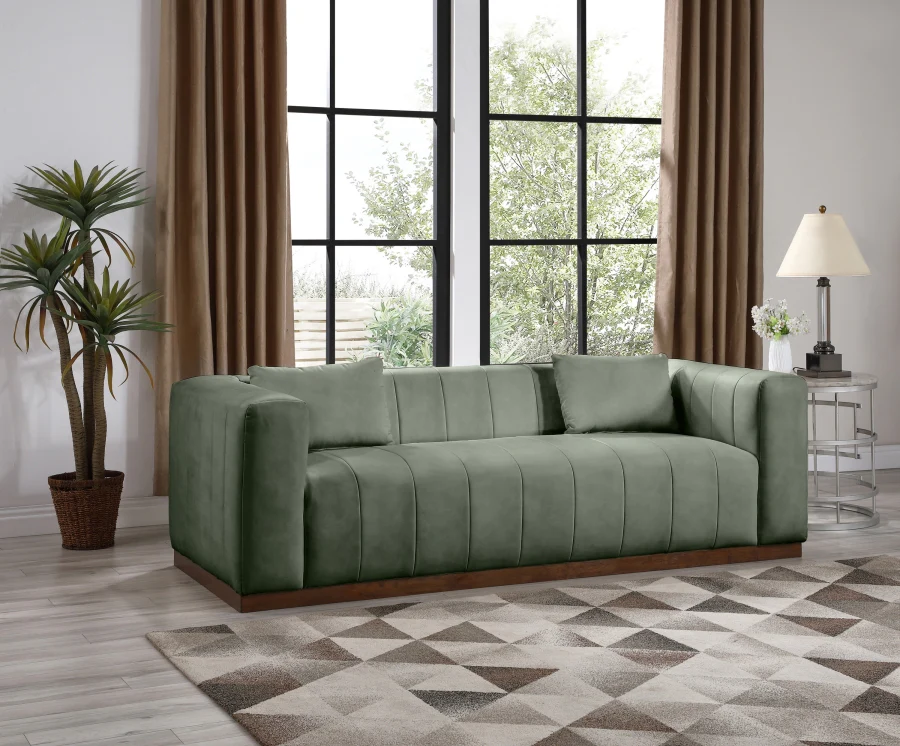 Mallina Vegan Leather Upholstered Sofa - Image 18