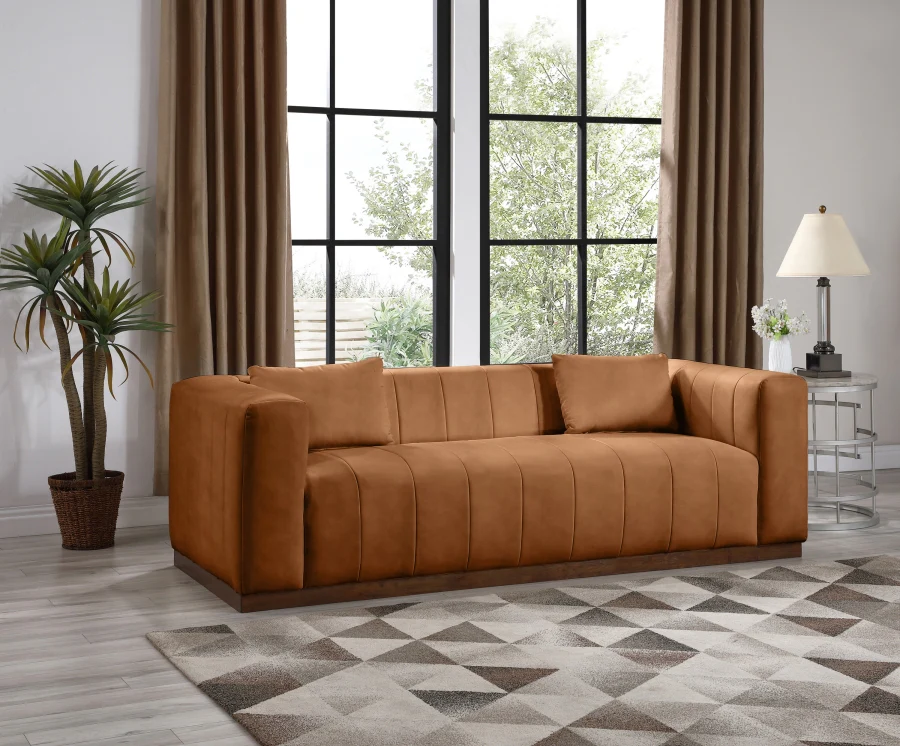 Mallina Vegan Leather Upholstered Sofa - Image 26