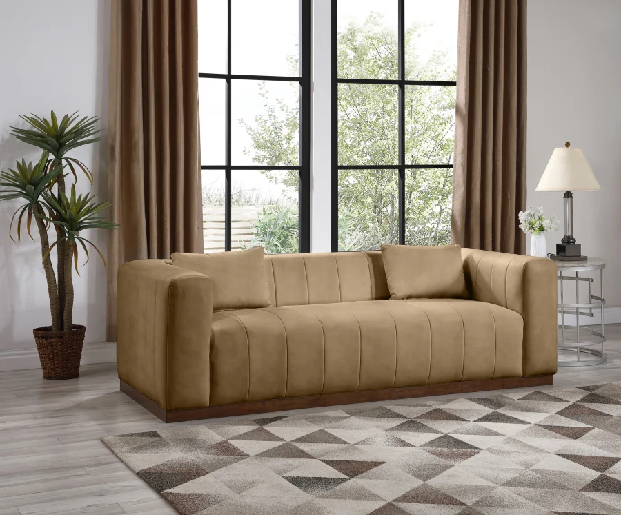 Mallina Vegan Leather Upholstered Sofa - Image 34