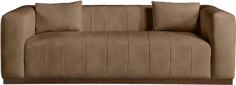Mallina Vegan Leather Upholstered Sofa - Image 4