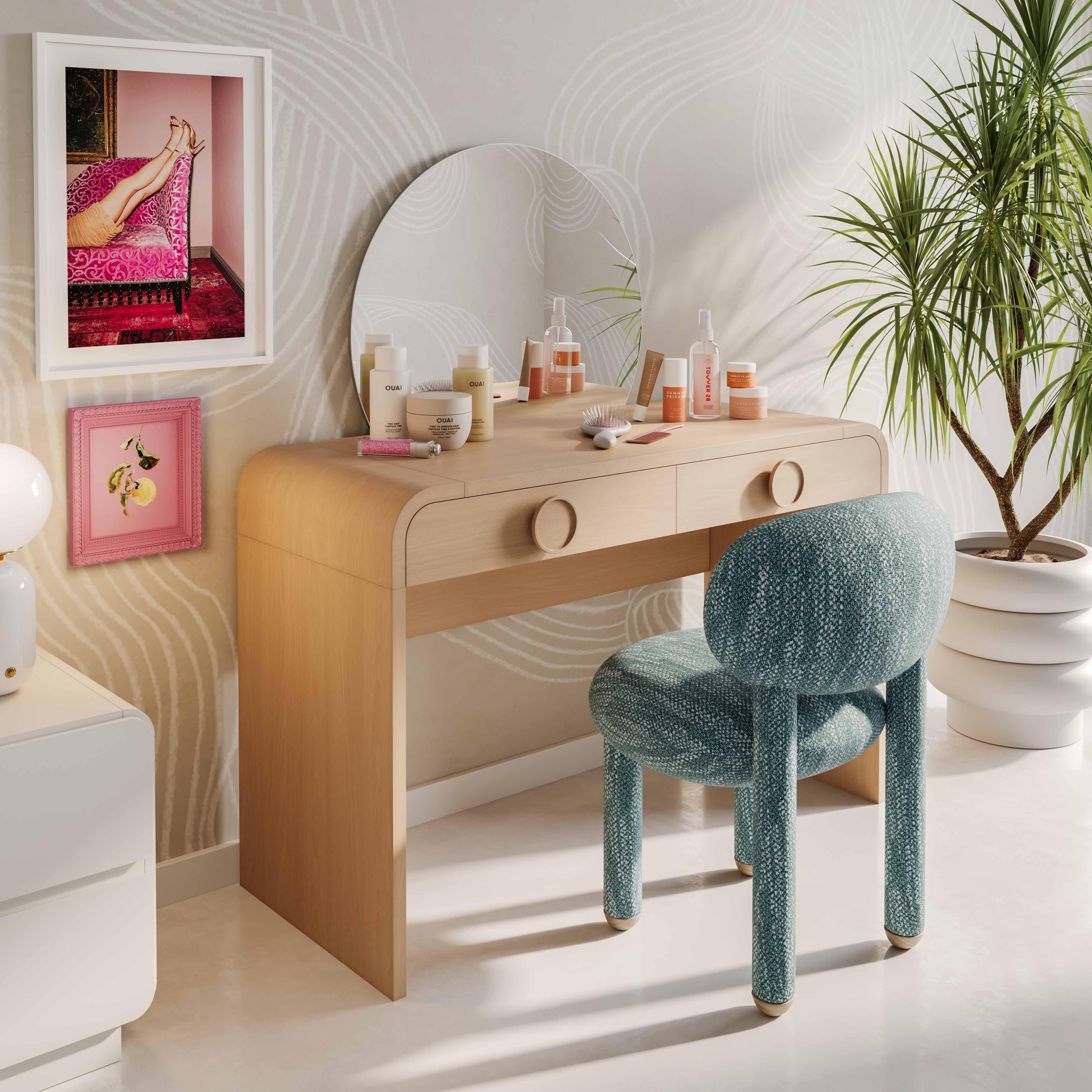Manu Nubby Performance Fabric Side Chair - Image 7