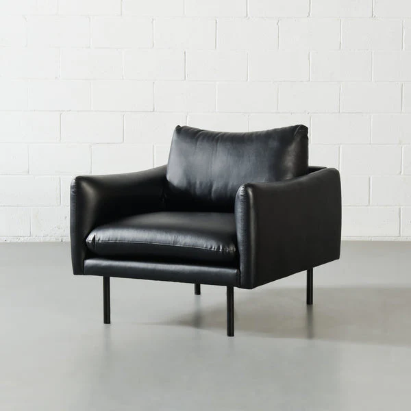 MAPLETON - Black Vegan Leather Chair - Image 3