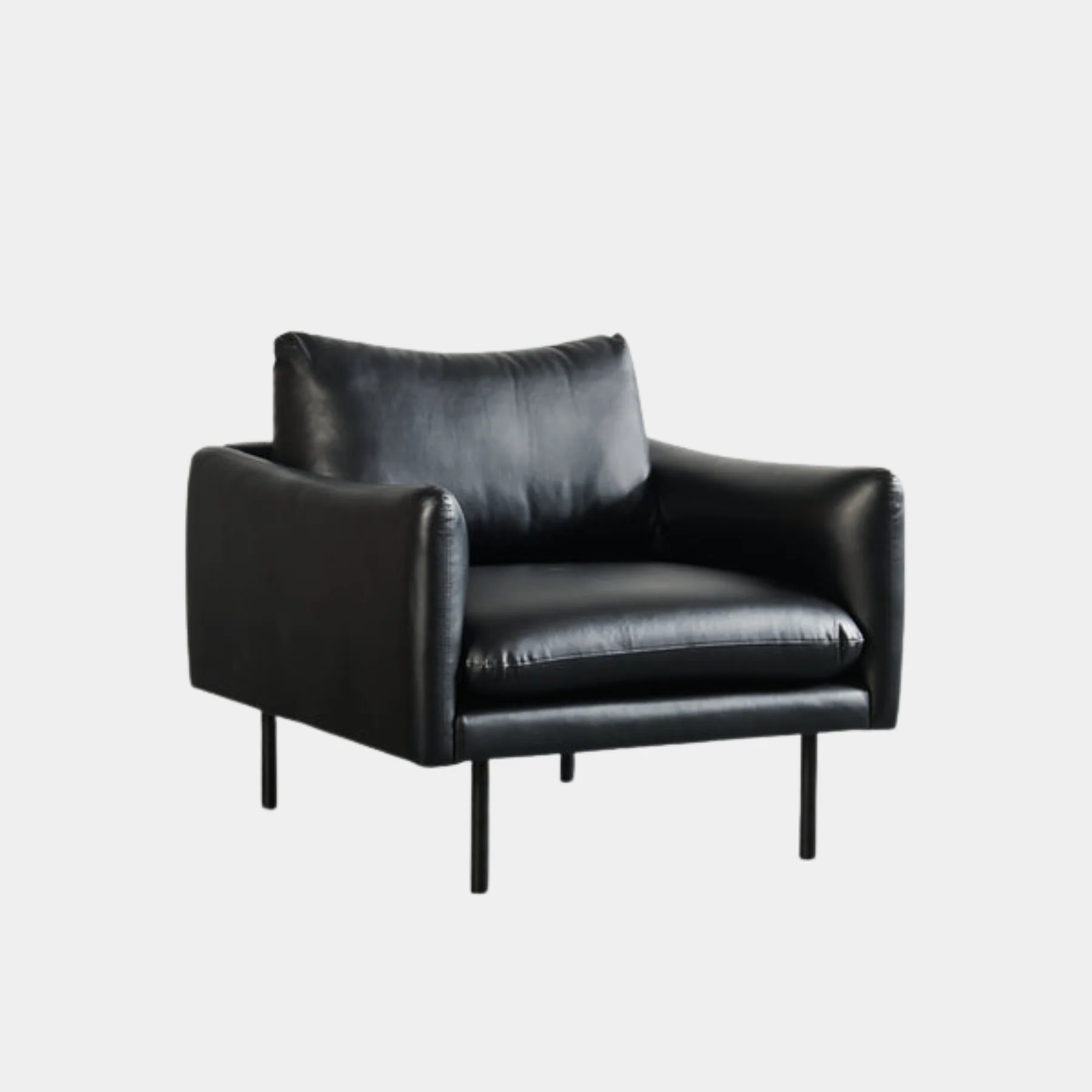 MAPLETON - Black Vegan Leather Chair - Image 4