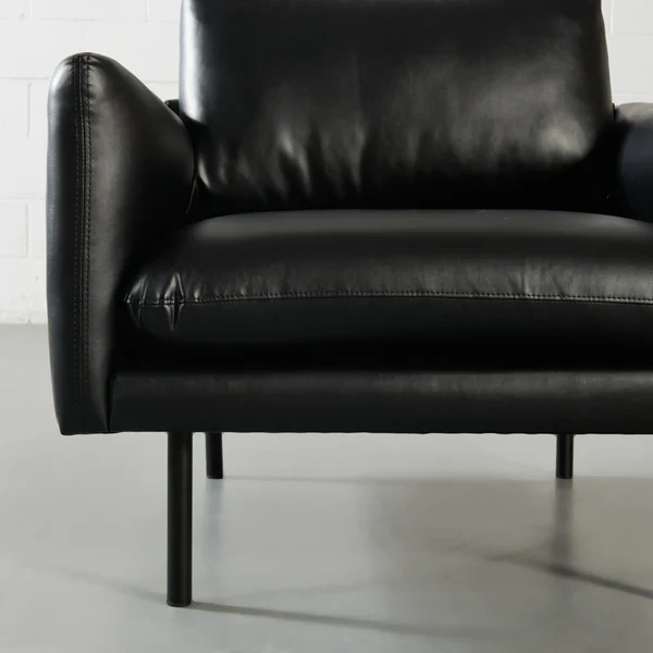 MAPLETON - Black Vegan Leather Chair - Image 8
