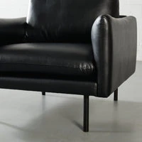 MAPLETON - Black Vegan Leather Chair - Image 9