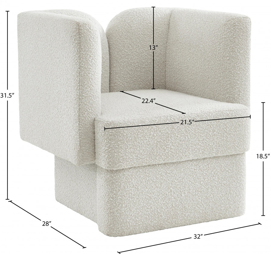 Marcel Boucle Fabric Upholstered Chair - Image 17