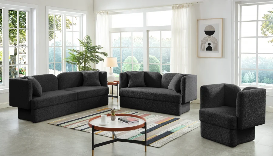 Marcel Boucle Fabric Upholstered Chair - Image 7