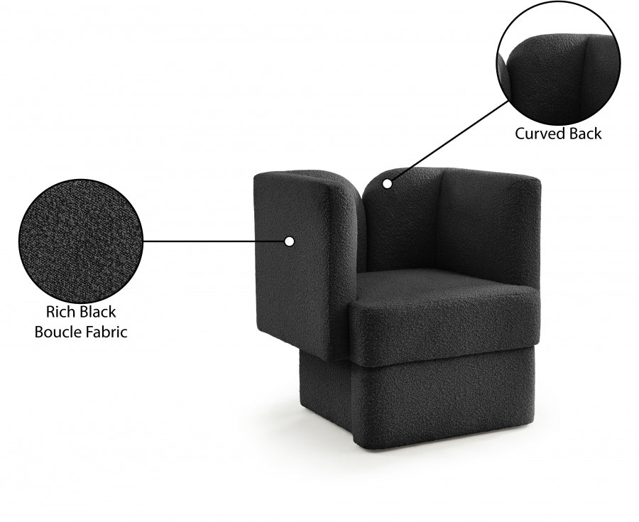 Marcel Boucle Fabric Upholstered Chair - Image 9