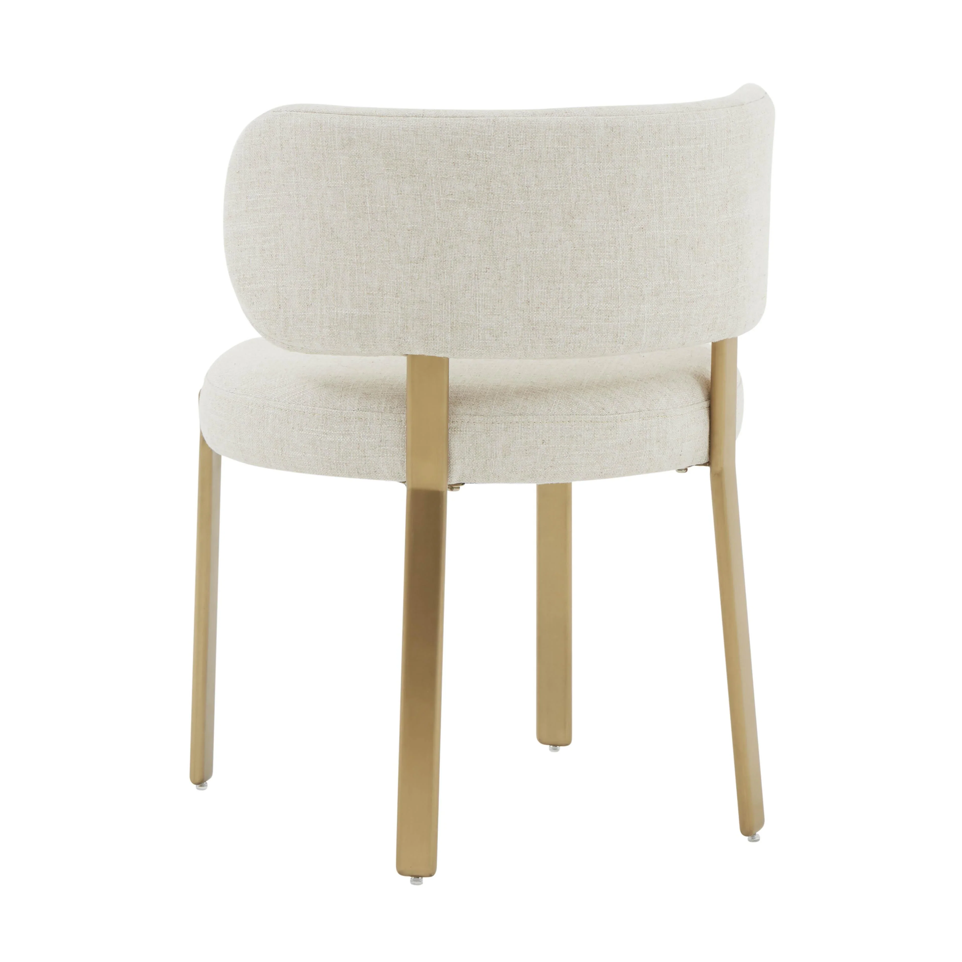 Margaret Cream Performance Linen Dining Chair - Image 4
